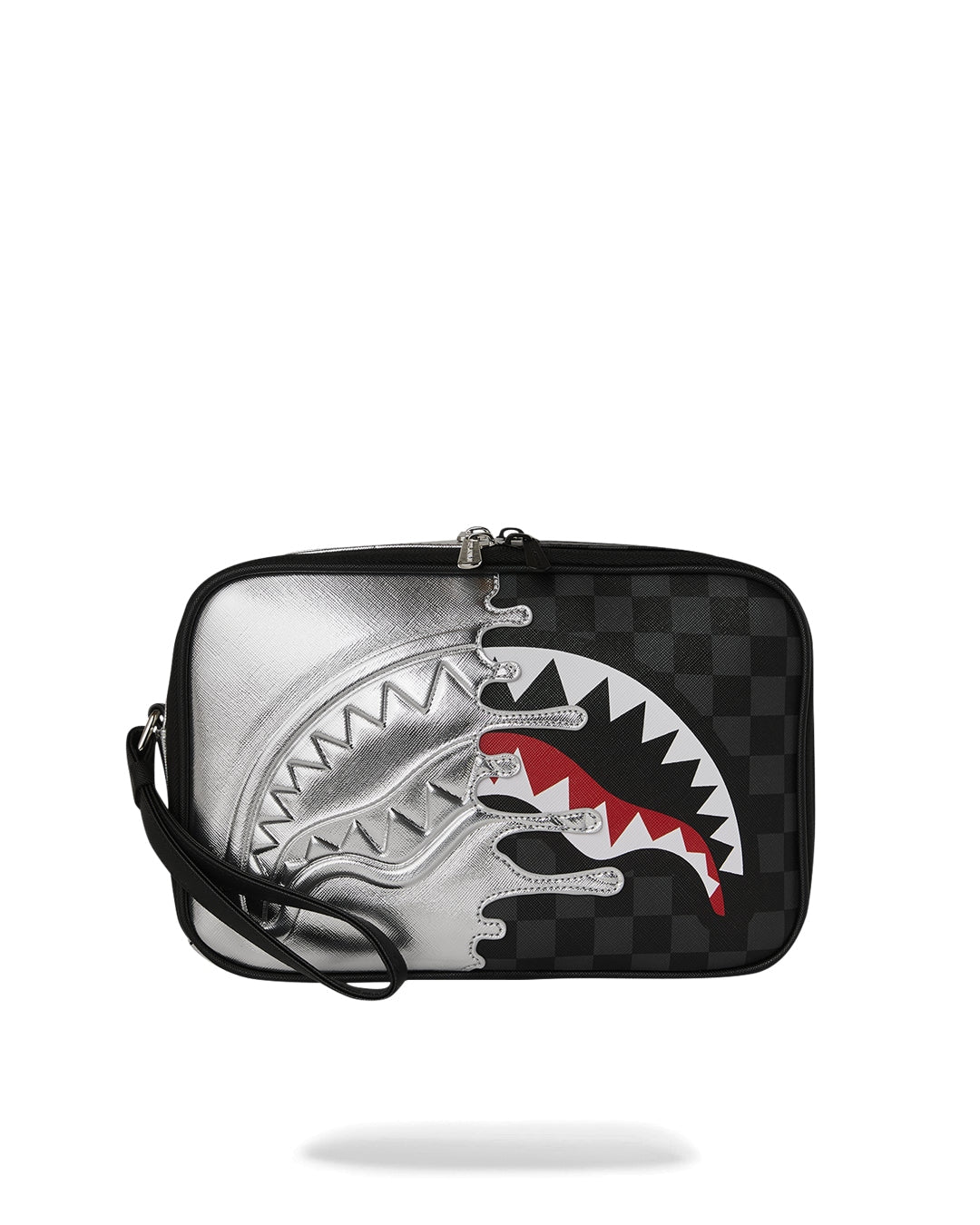 Sprayground Pochette Silver Side Drip Black 
Nero Argento