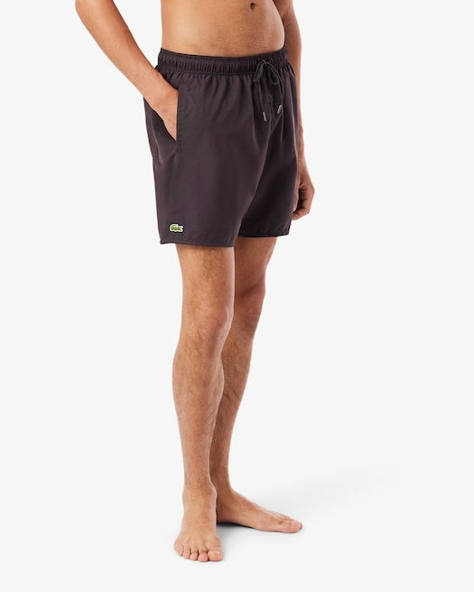 Lacoste Pantaloncini da Bagno Monocromatici di Lunghezza Media