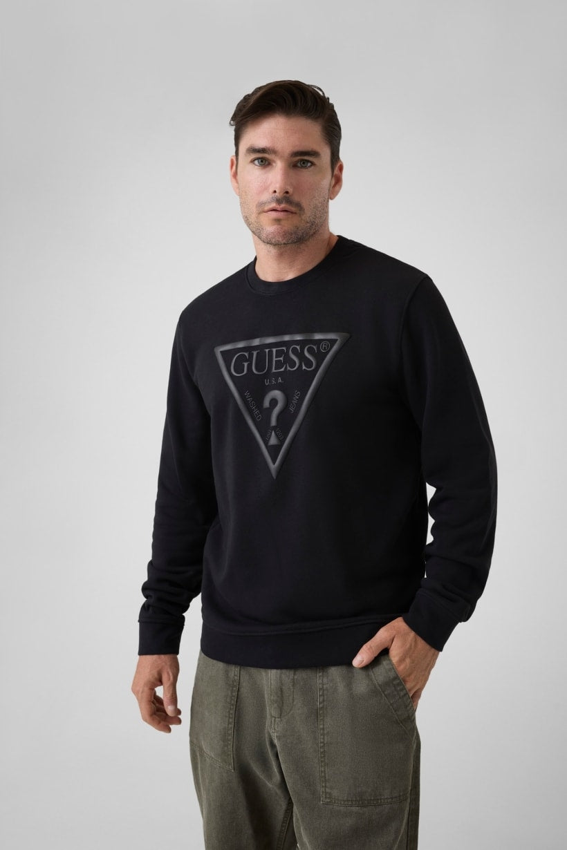 Guess Felpa con Logo Ricamato