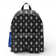 Marcelo Burlon Zaino County of Milan con Stampa Geometrica All-Over Nero Bianco