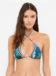 Gisela Top Bikini Triangolare Stampato Verde
