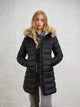Blauer Usa Piumino Lungo con Pelliccia  KRISTIN Nero