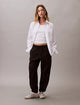 Calvin Klein Jeans Pantaloni da Tuta con Monogramma in Spugna di Cotone