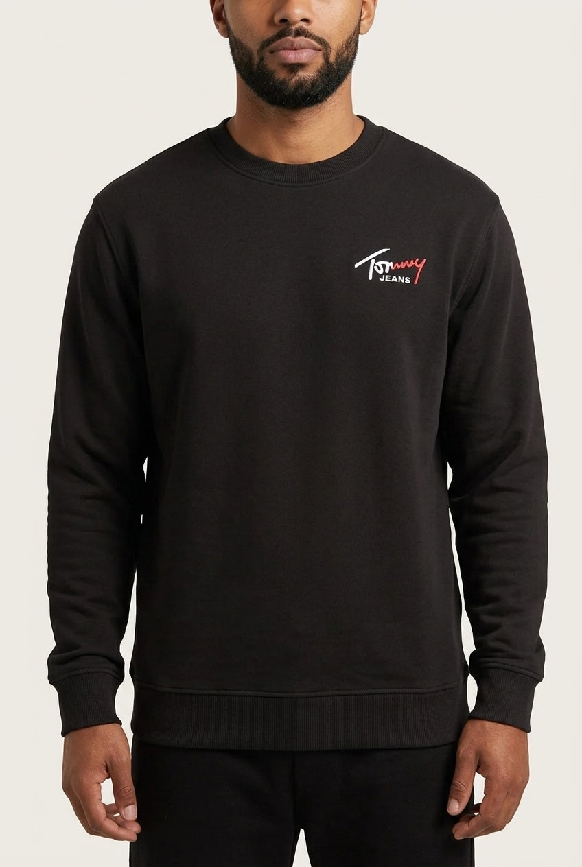 Tommy Jeans Felpa Girocollo Nero