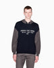 Armani Exchange Pullover dalla Calzata Regolare in Miscela di Lana Vergine e Acrilico Blù
