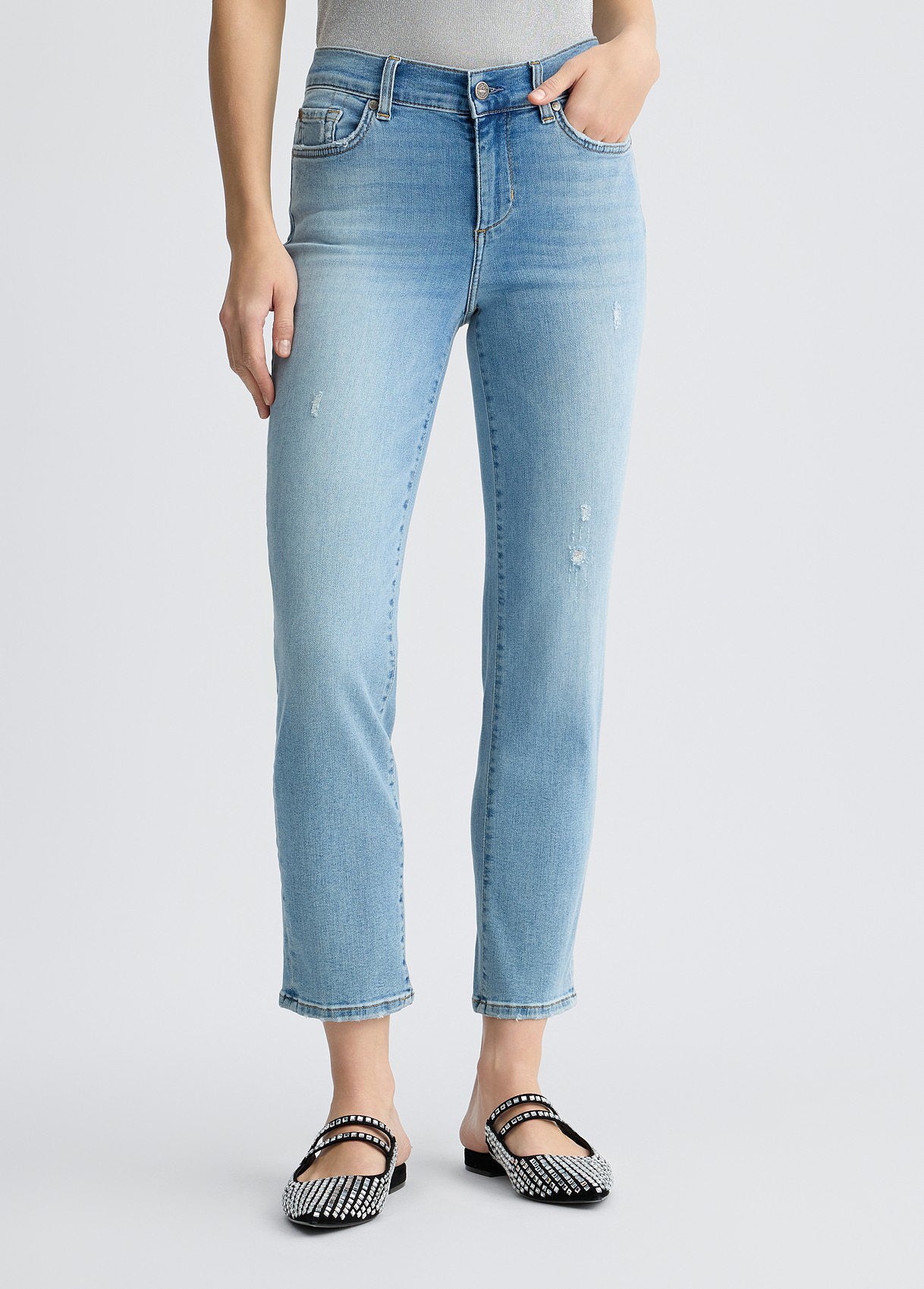 デニム・ジーパン LIU JO Women Denim Pants UA5066DS61578848 Blue Liu Jo Jeans Cinque Tasche con Logo Blu – Charme and More