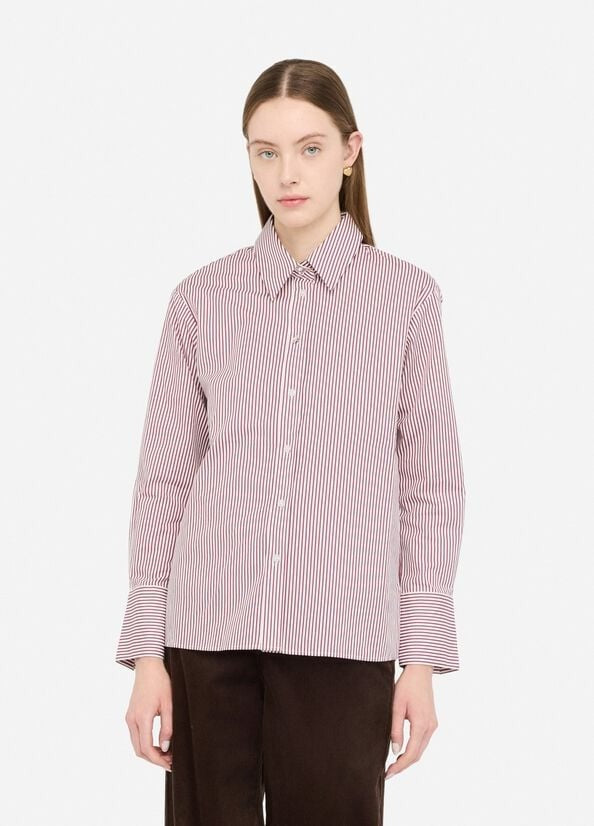 Liu Jo  Camicia a righe con top Righe Bianco Bordeaux