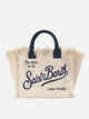 MC2 SAINT BARTH Borsa Vanity Regular Beige in Canvas con Frange
