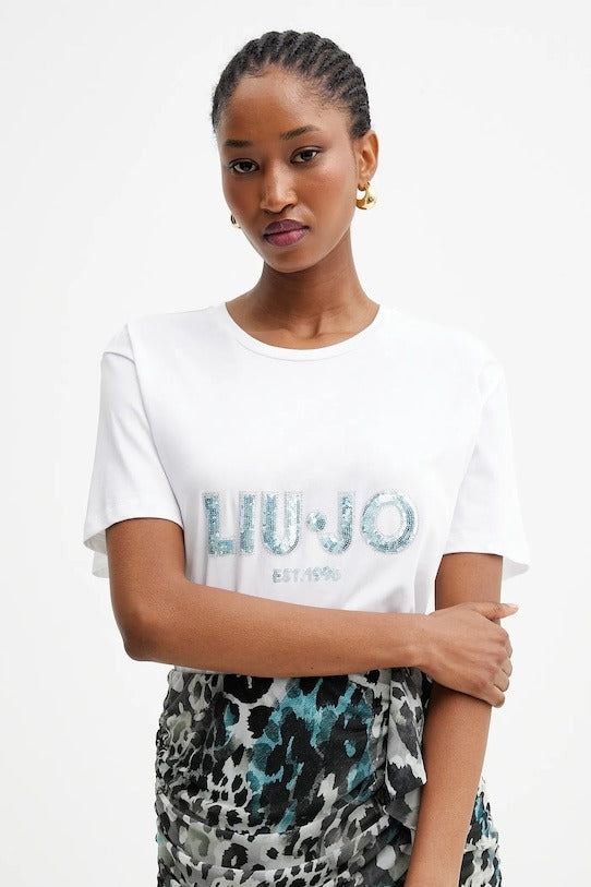 Liu Jo T-shirt in Cotone Bianco