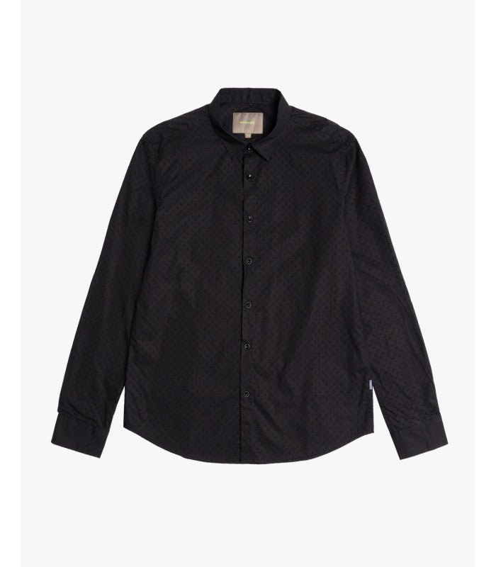 Gianni Lupo Camicia Micro Forata Nero