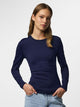 Pieces T-shirt a Maniche Lunghe Blù