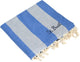 MC2 SAINT BARTH Telo Mare foutas sponge Stripes con Logo Ricamato