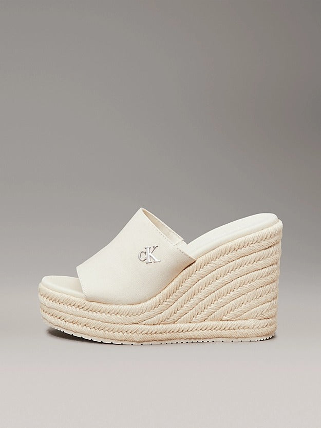 Calvin Klein Ciabatte Espadrillas con Zeppa e Plateau