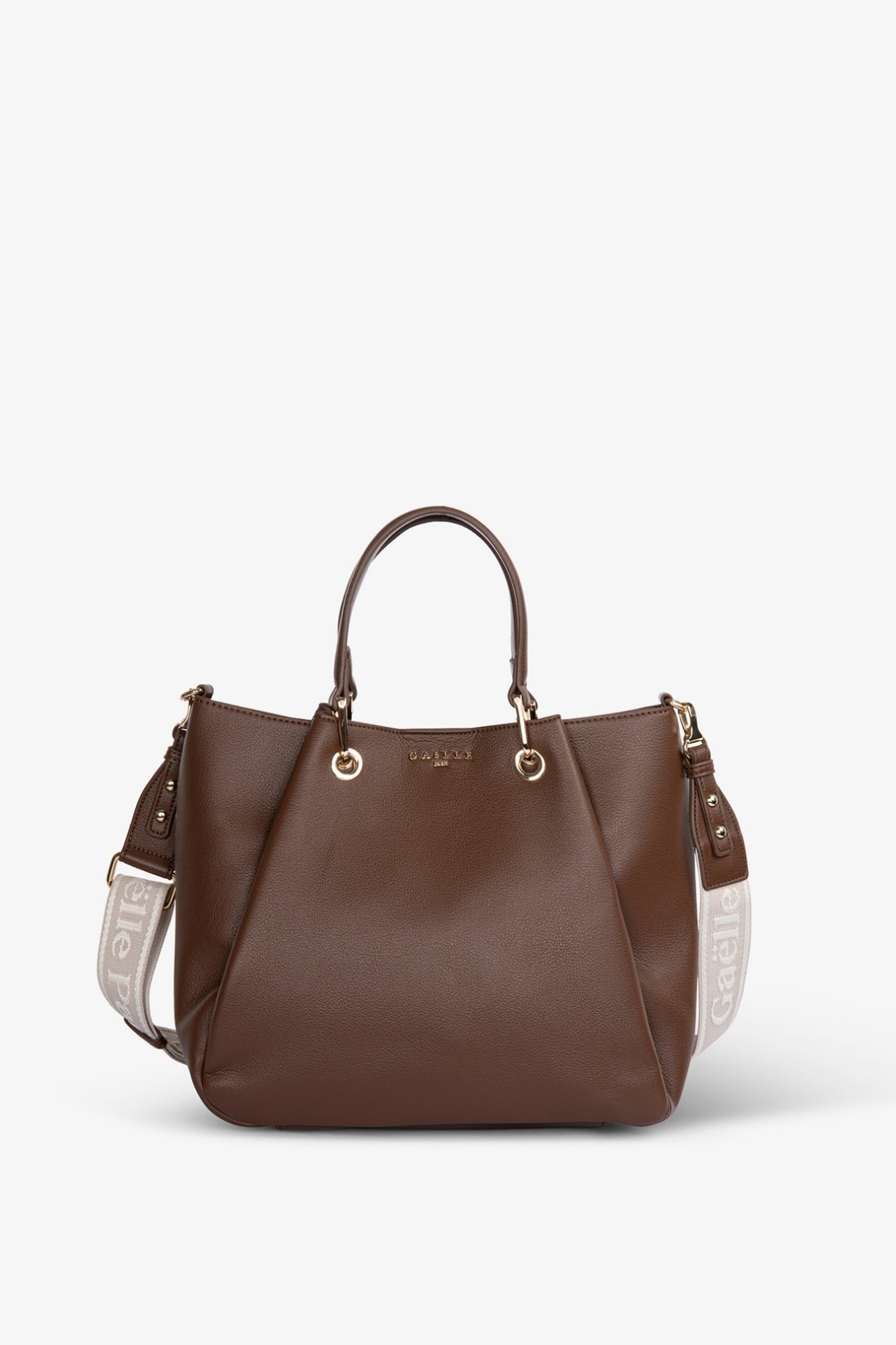 Gaelle Paris Borsa Maxi Hand Bag Con Tracolla Jacquard 
Marrone