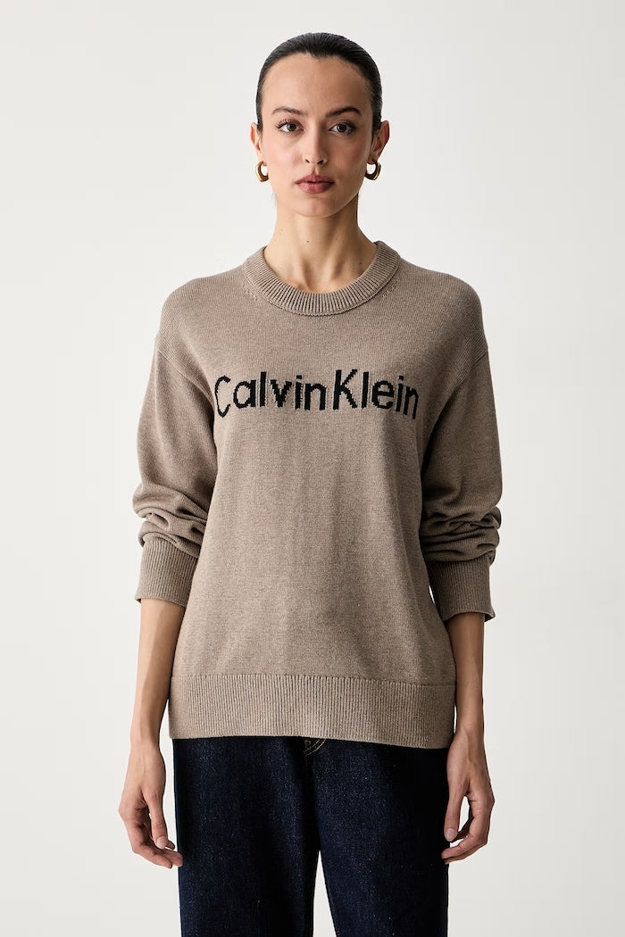 Calvin Klein Pullover in Stile Urbano Marrone