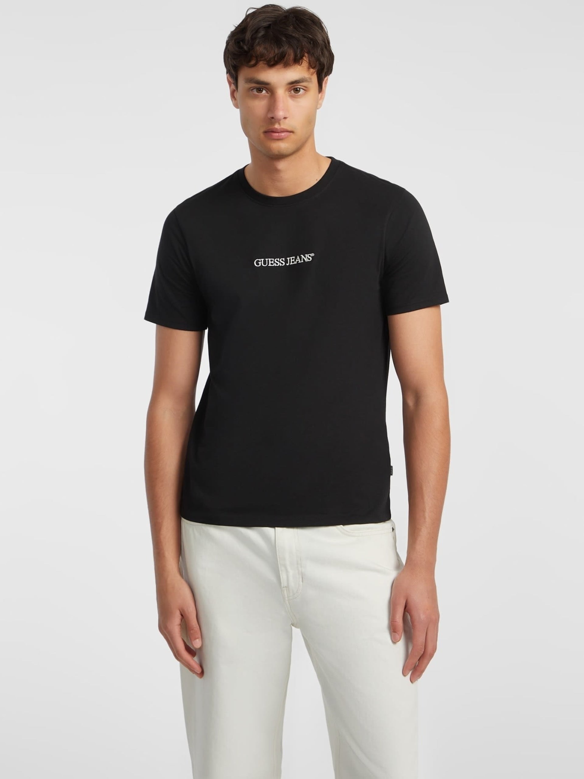 Guess T-shirt Vestibilità Slim con Logo Ricamato