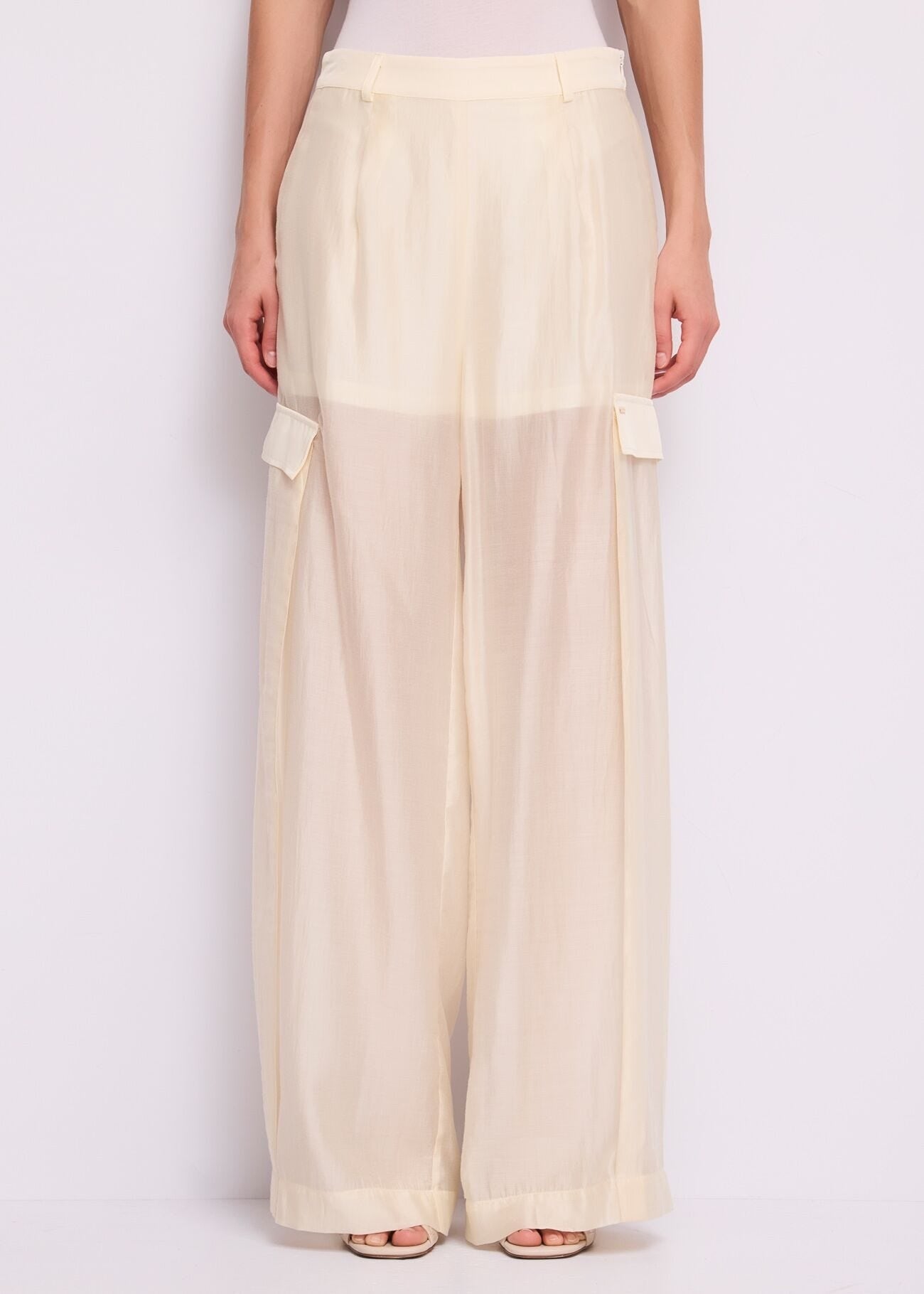 Gaudi Pantalone in Tessuto Fluido Beige