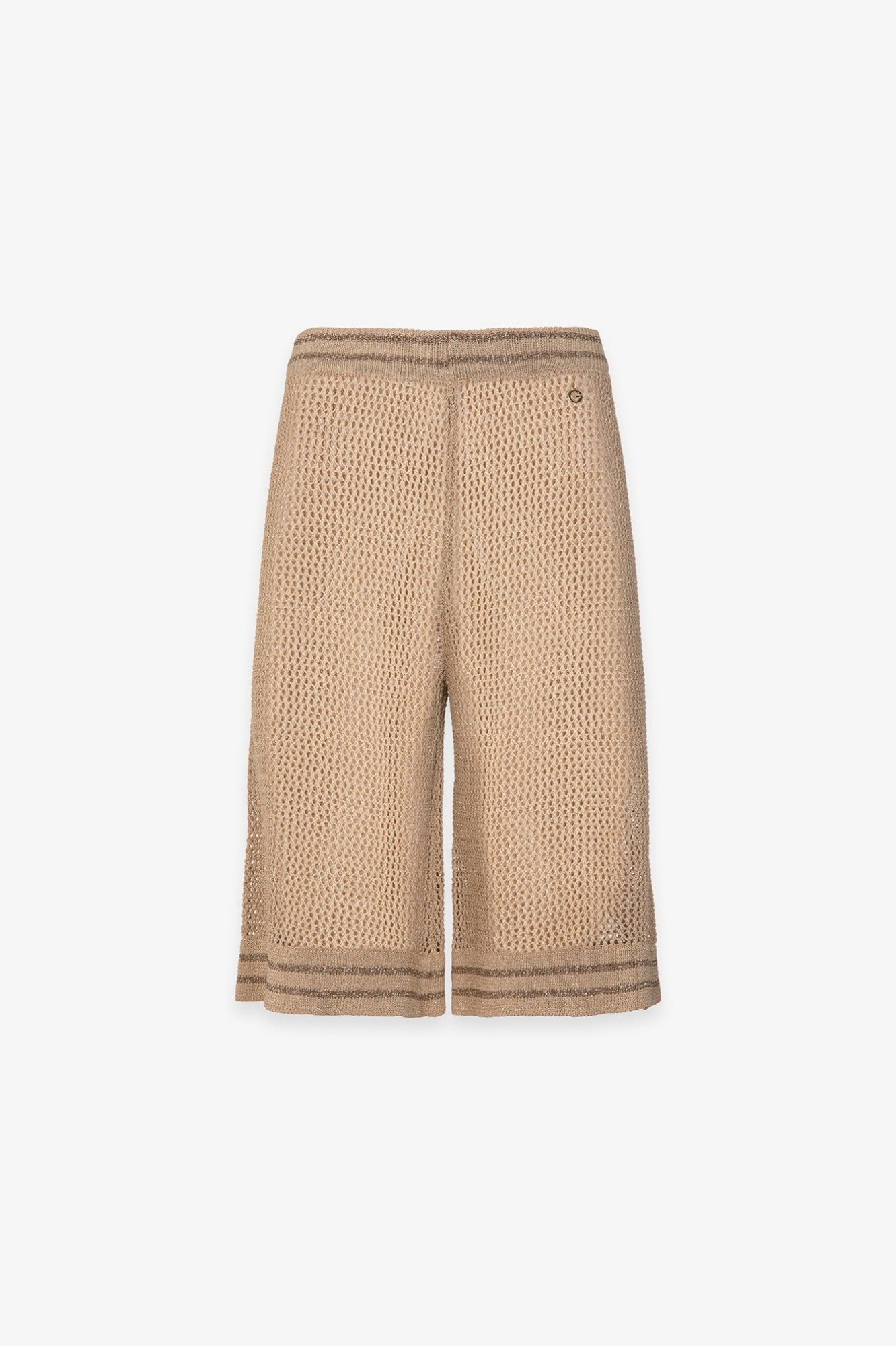 Gaelle Paris Bermuda in Maglia  Lurex 
Beige