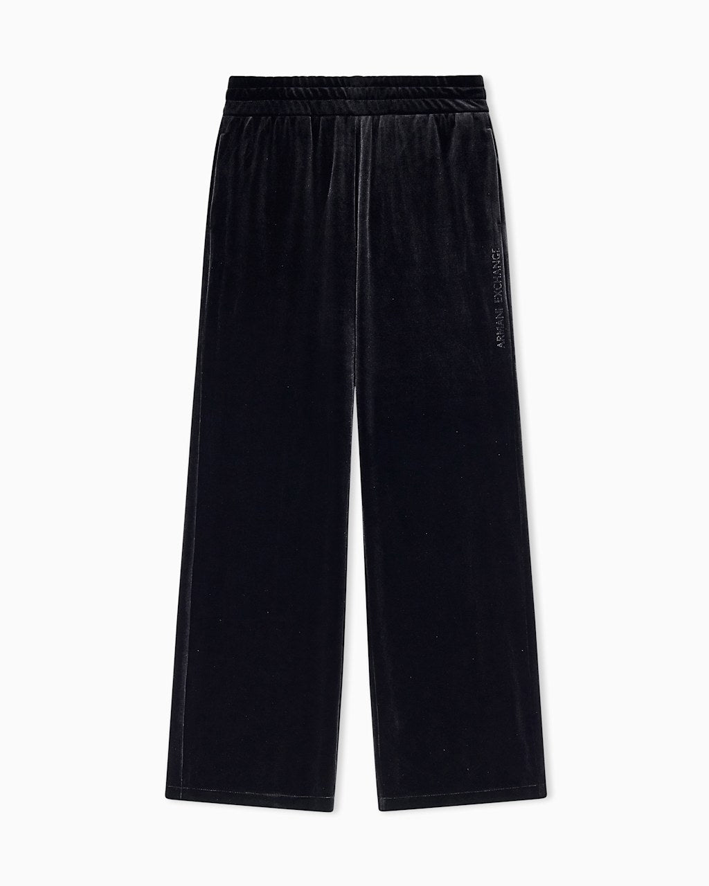 Armani Exchange Pantalone Up For Party in Velluto Stretch con Vita Elastica