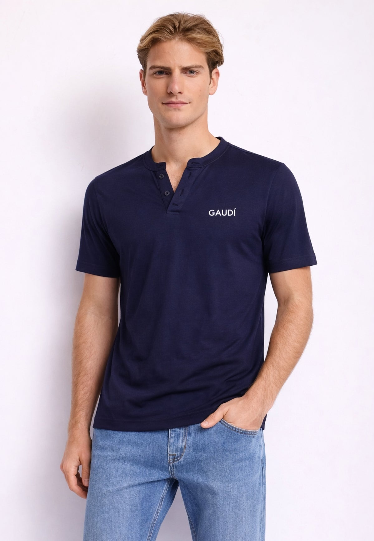 Gaudi Jeans T-shirt dal Fit Regolare con Logo Stampato sul Petto.