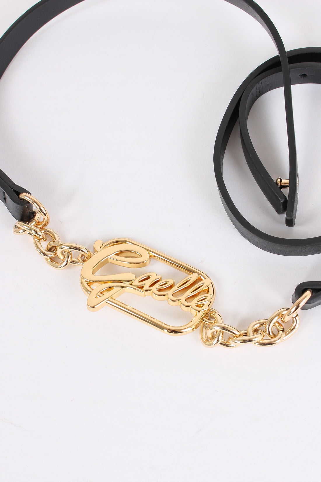 Gaelle Paris Cintura con Dettaglio Catena 
Nero