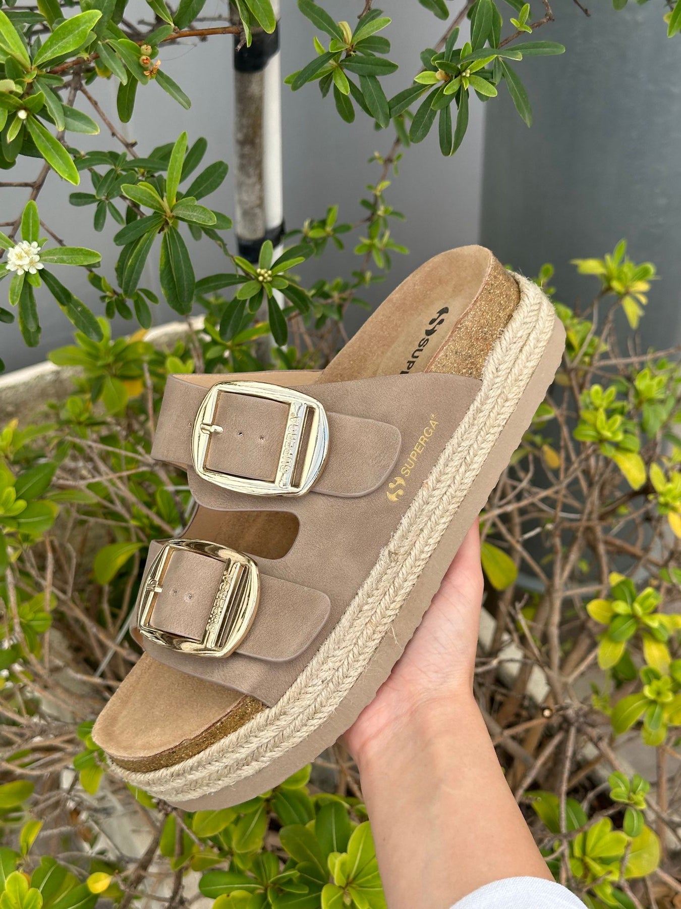 Superga Ciabatta con Doppia Fascia con Platfrom