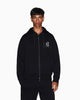 Armani Exchange Felpa con Cappuccio e Logo in Cotone Stretch Icon Nero