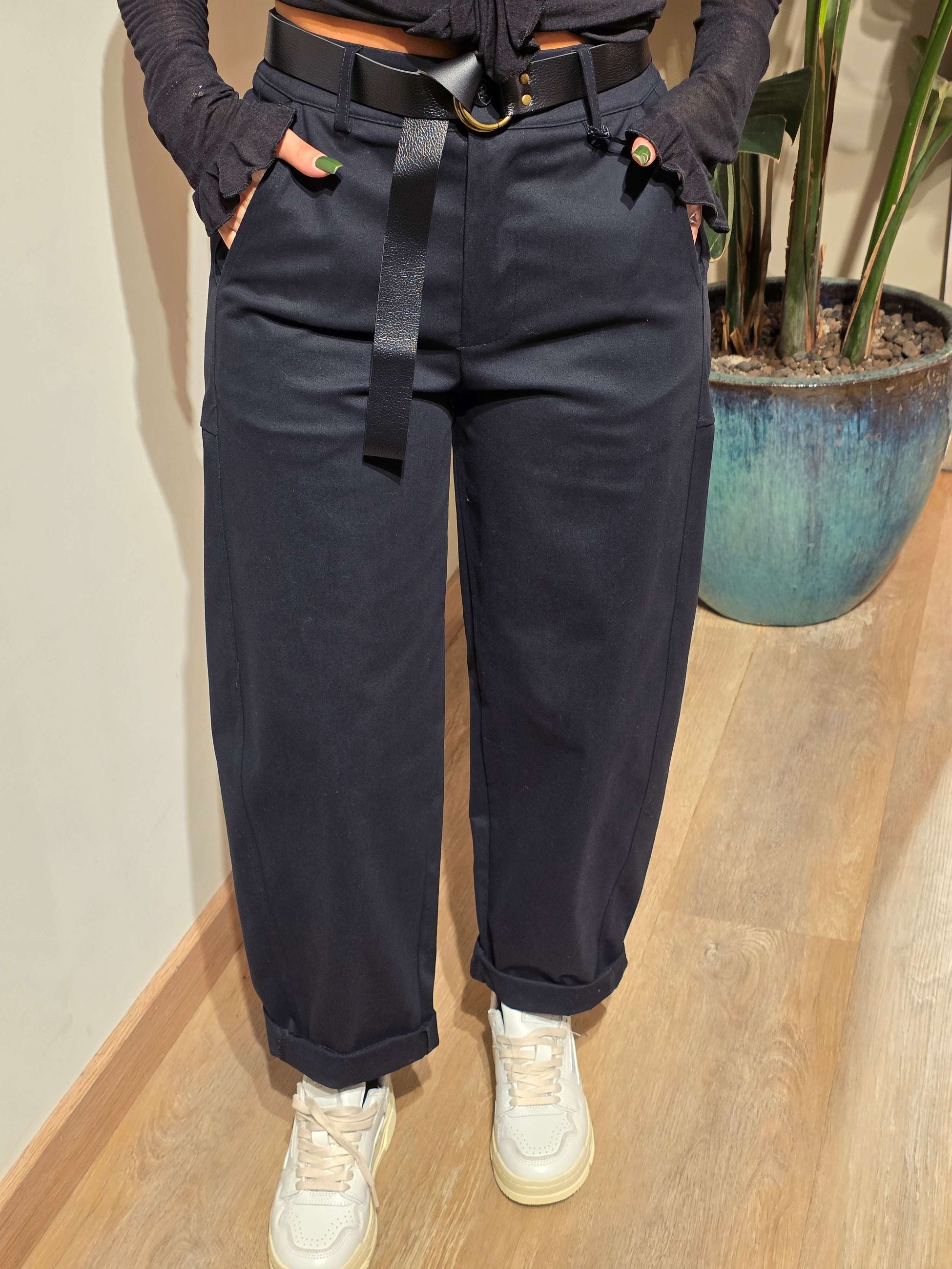 Le Streghe Pantalone in Tinta Unita