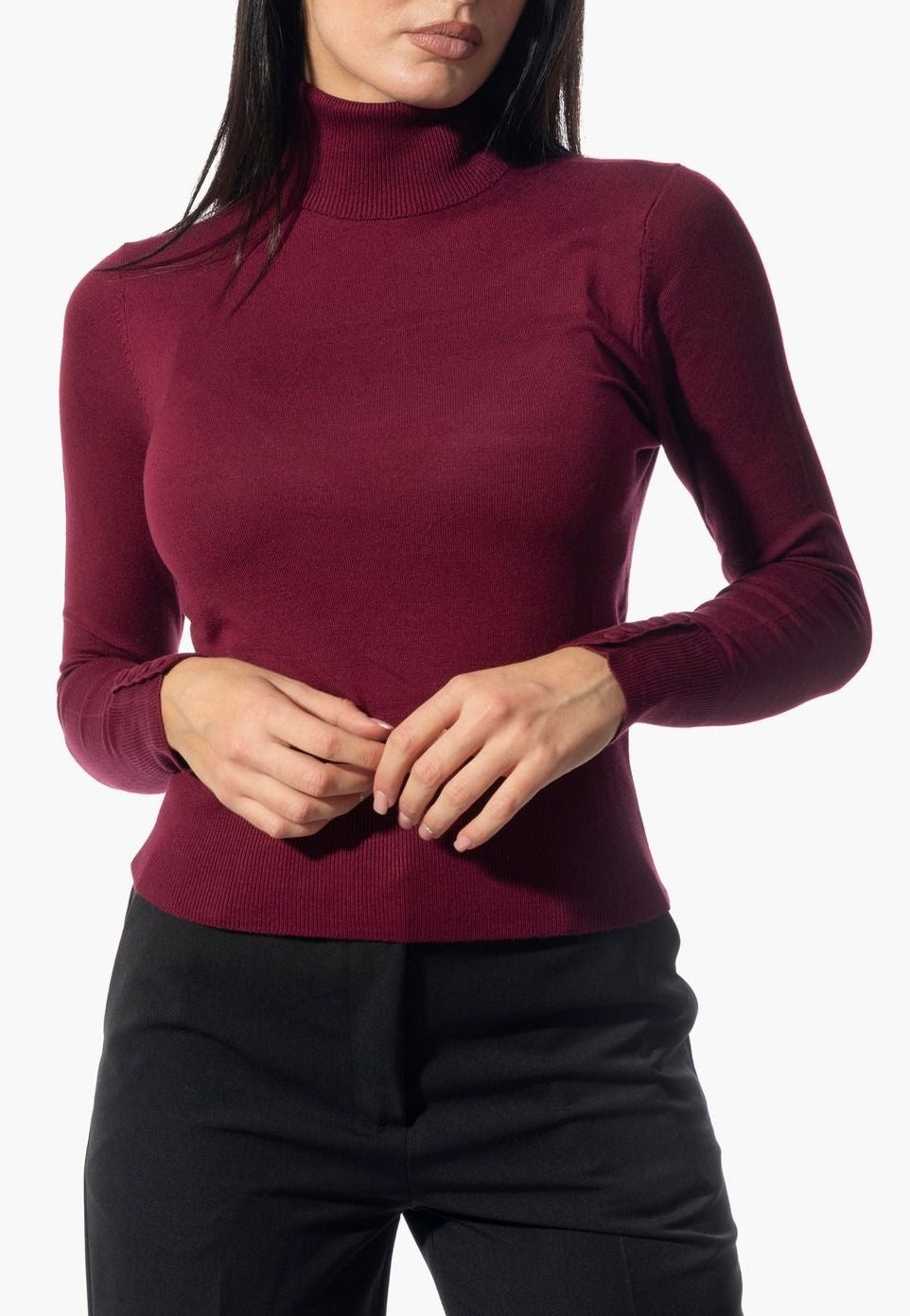 Mark Up Maglione Dolcevita in Misto Viscosa