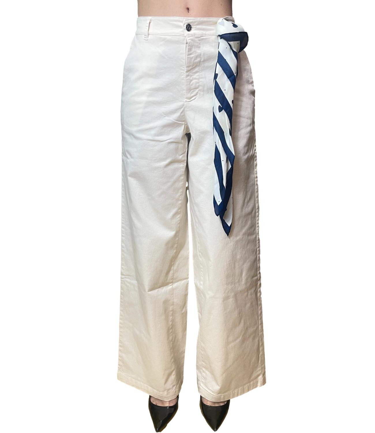 Kontatto Pantalone Palazzo con Foulard