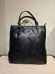 Vicolo Borsa Tote Hoshi Maxi in Ecopelle Intrecciata Nero