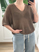 Le Streghe Maglia Scollo V 
Marrone