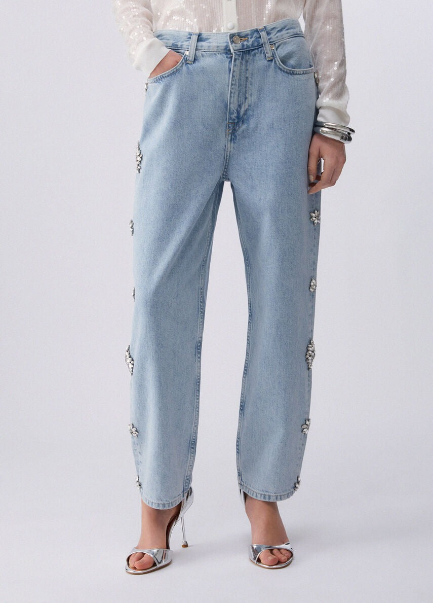 Liu Jo Jeans Straight con Ricami Gioiello
Denim Chiaro