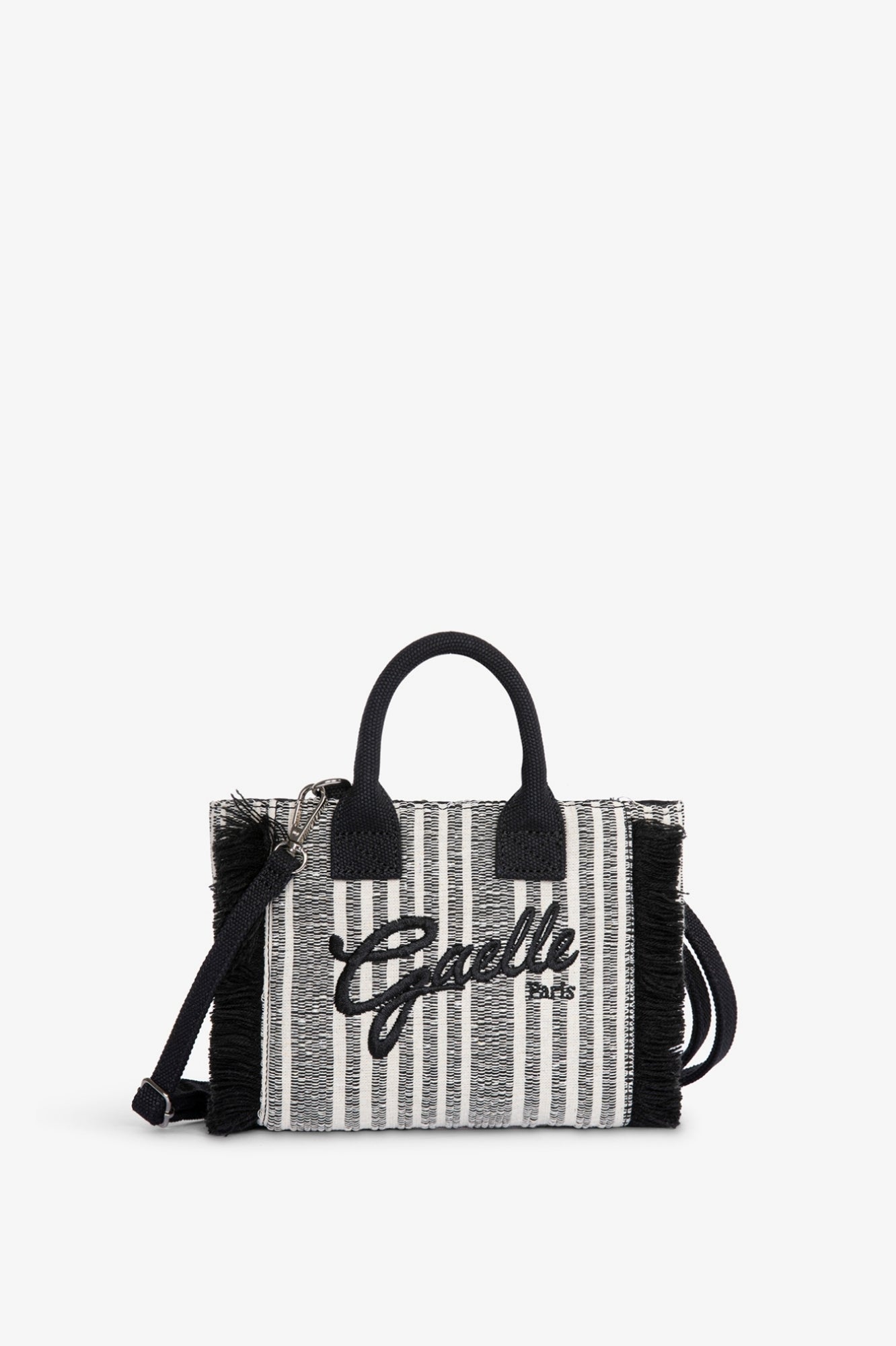 Gaelle Paris Mini Shopper con Ricamo e Firma Nero