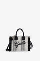 Gaelle Paris Mini Shopper con Ricamo e Firma Nero