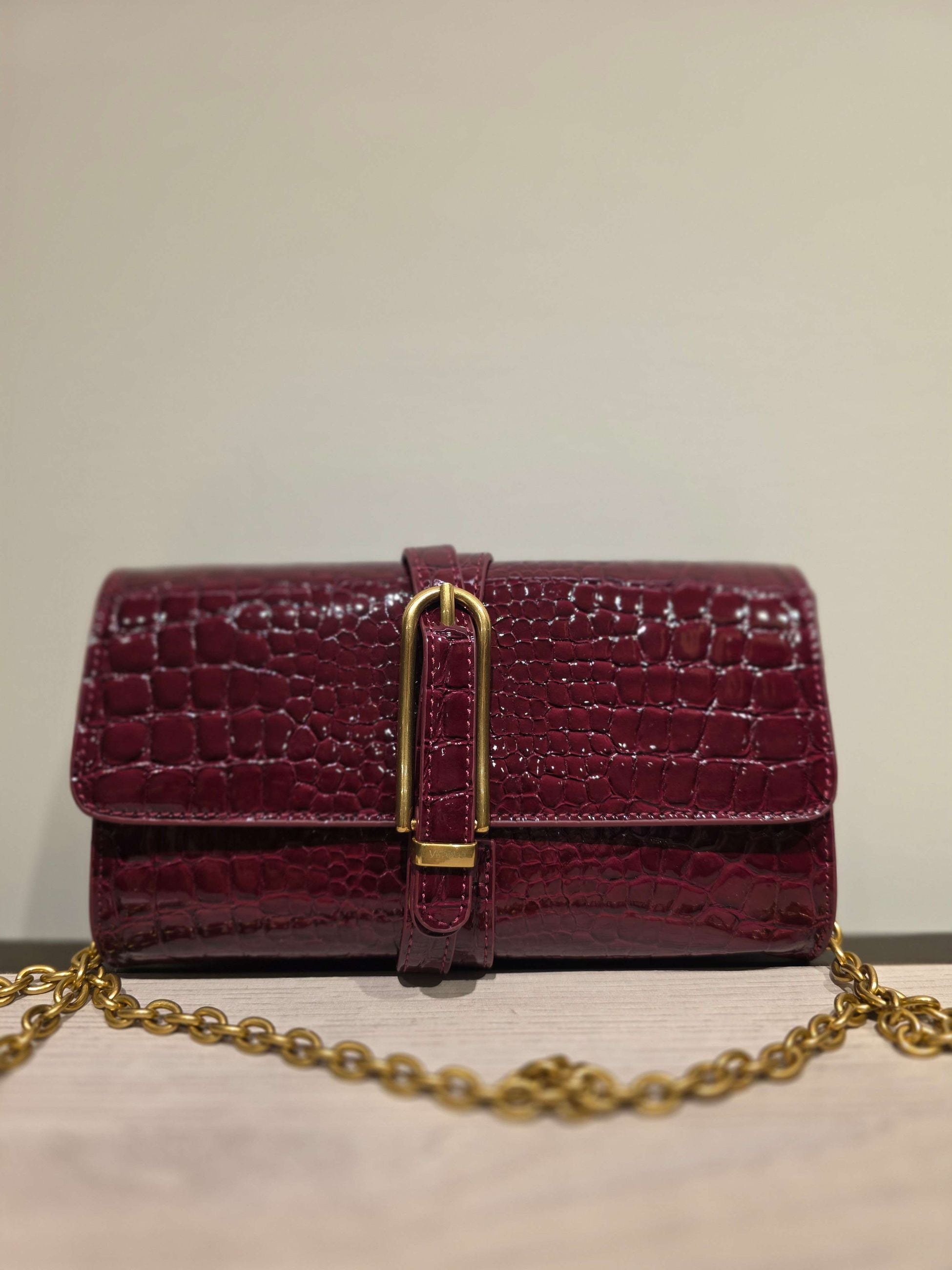 Vicolo Borsa Shibuya Belted Small a Tracolla Croco