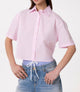 Gaelle Paris Camicia a Mezza Manica In Popeline di Cotone