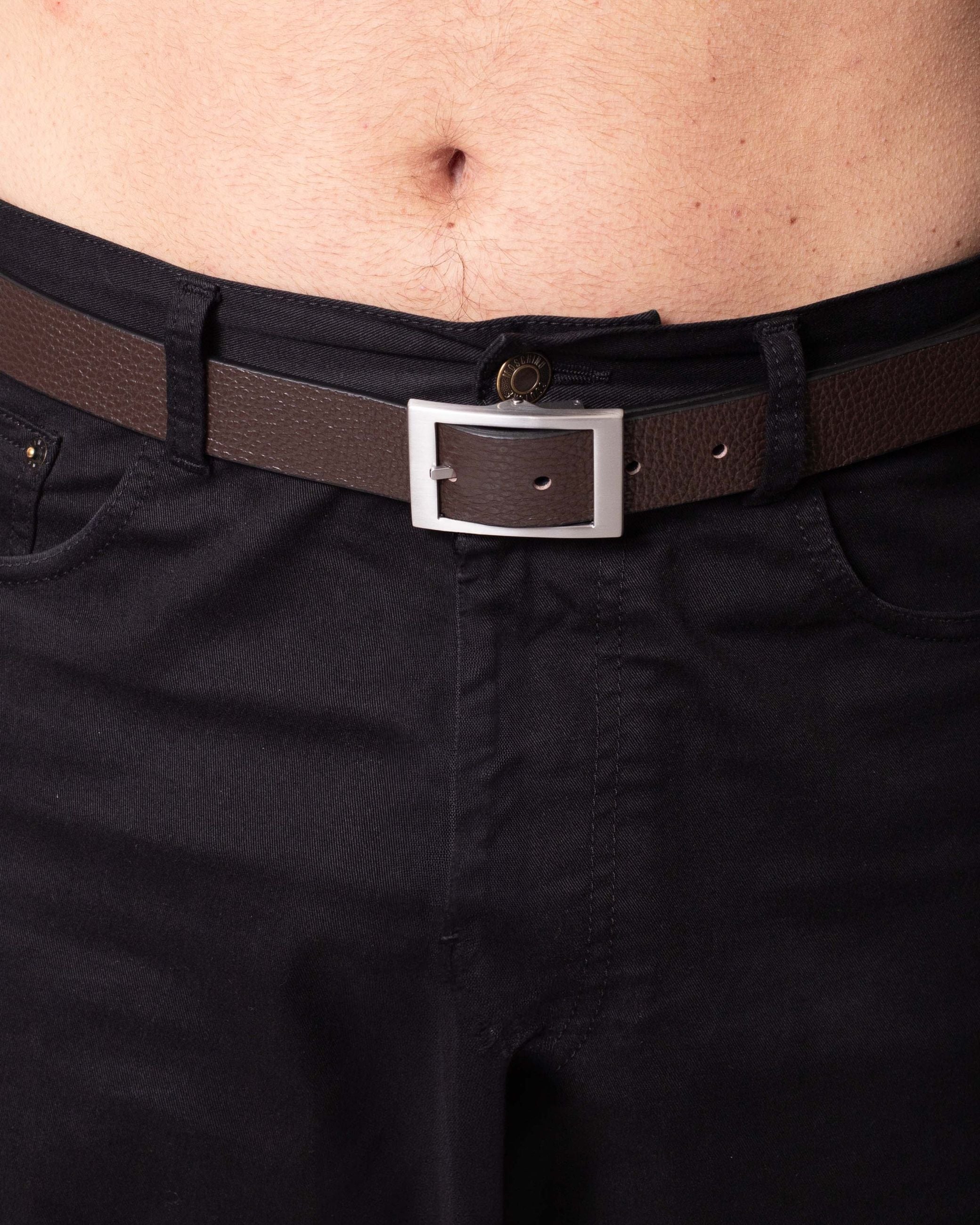 Liu Jo Cintura Design in Pelle Martellata Marrone