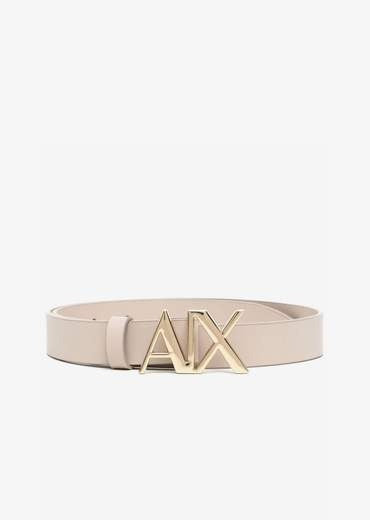 Armani Exchange Cintura con Fibbia Logata 
Nero