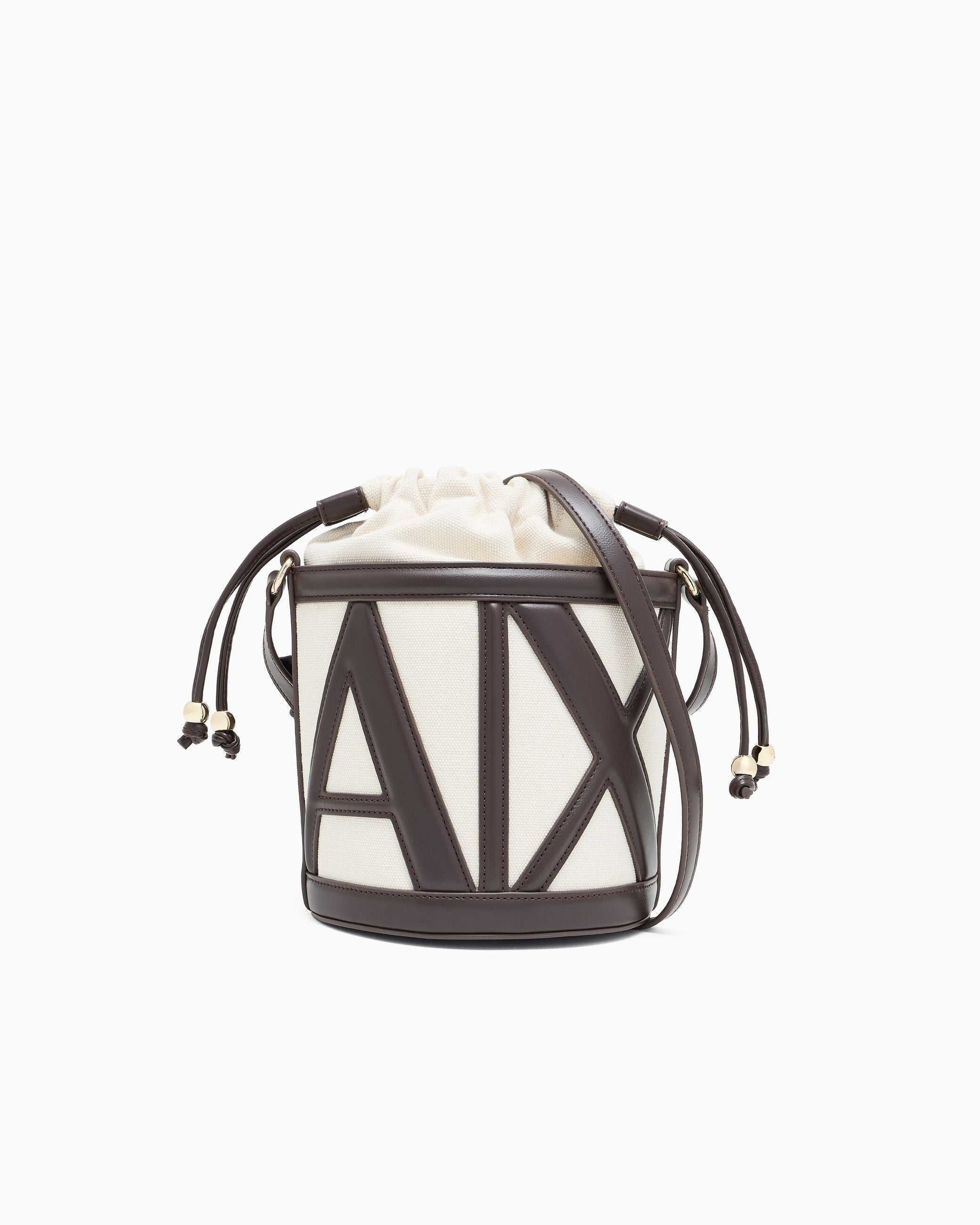 Armani Exchange Borsa Sechiello a Tracolla Beige Marrone