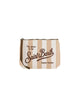MC2 SAINT BARTH Pochette Aline in Scuba con Stampa Righe Beige Bianco
