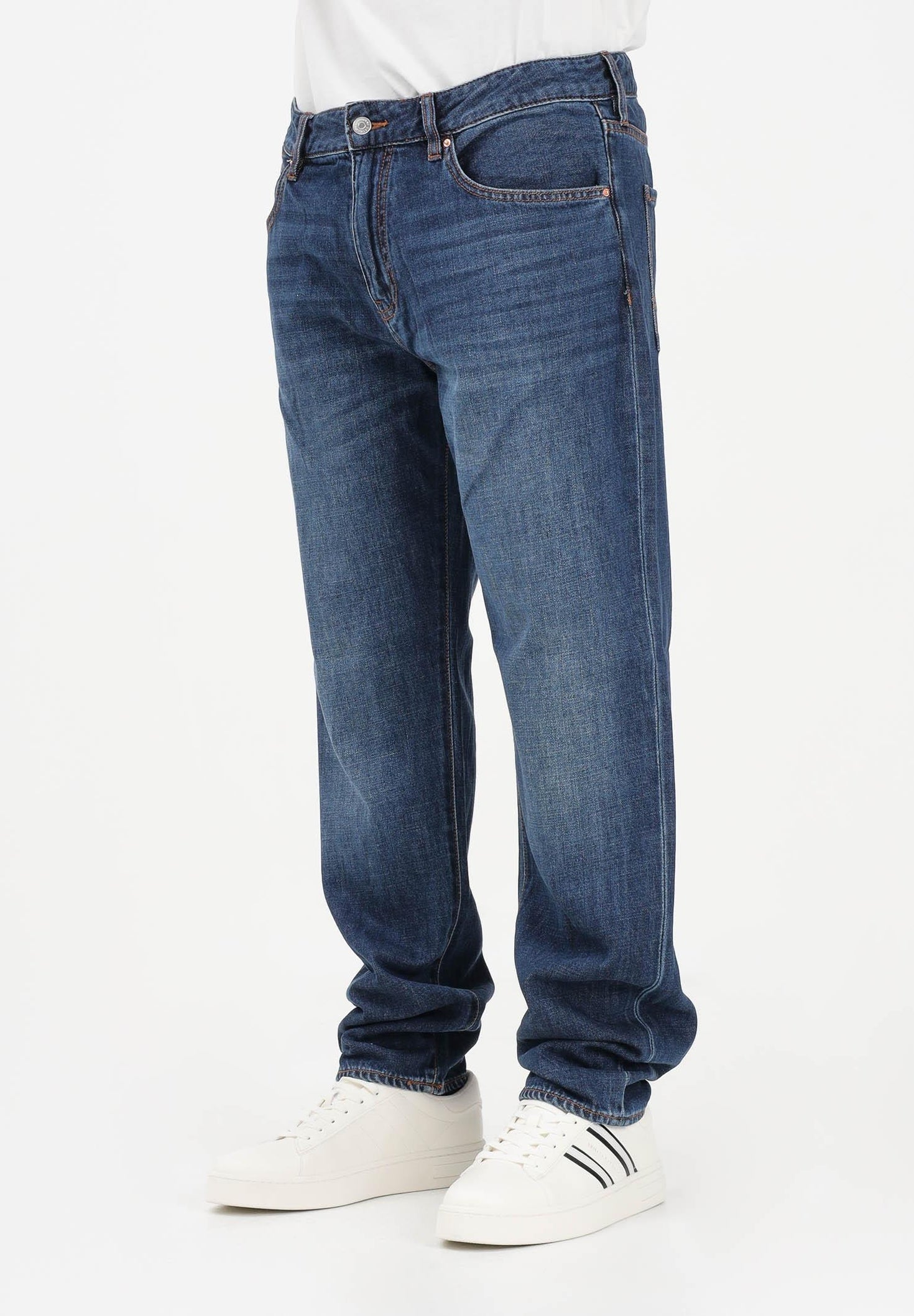 Armani Exchange Jeans Denim Medio Cinque Tasche Blù