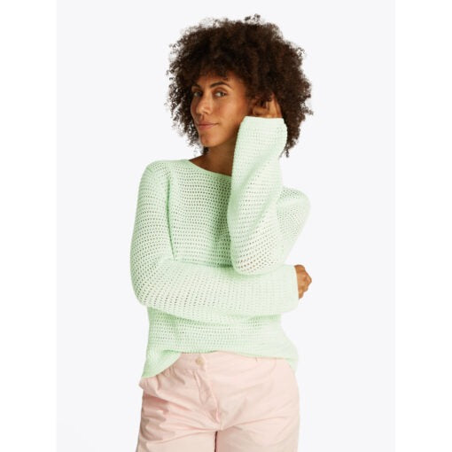Tommy Hilfiger Pullover All'Uncinetto con Motivo Pointelle