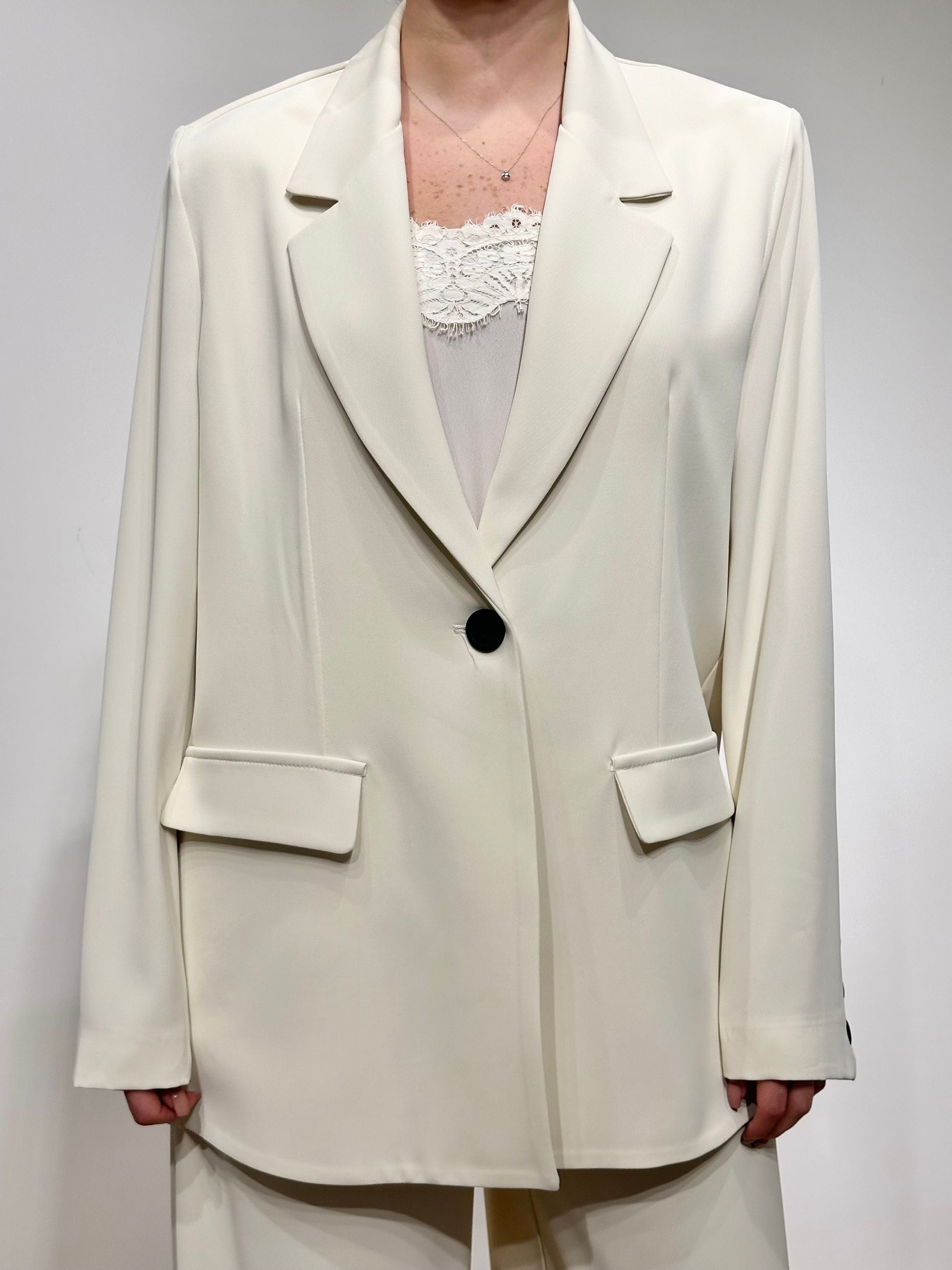 Le Streghe Giacca con Collo Rvers 
Bianco