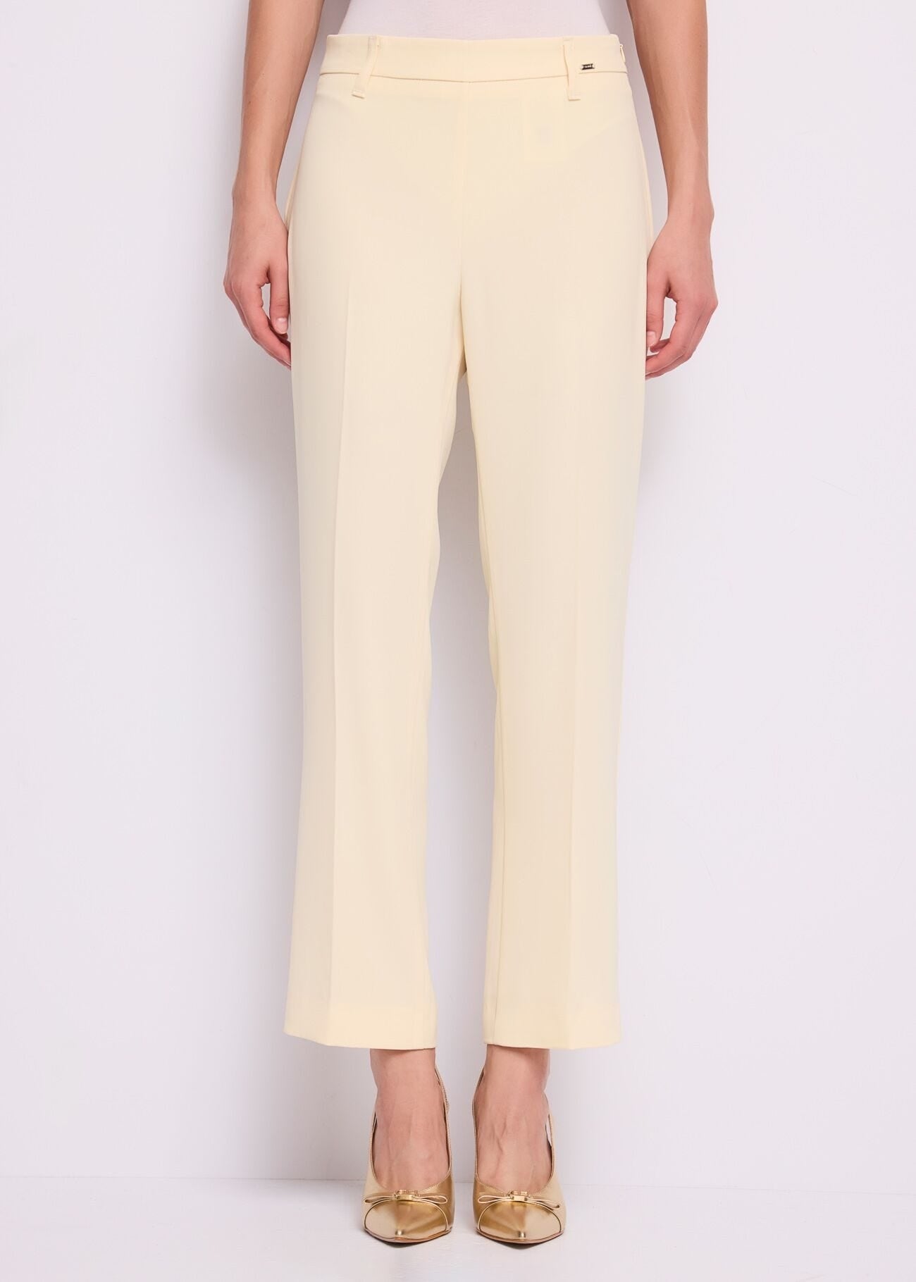 Gaudi Pantalone con Piega Stirata Beige