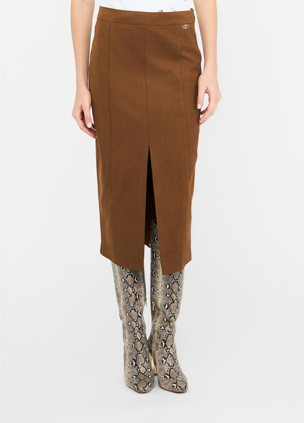 Liu Jo Gonna Midi con Spacchetto Davanti
Marrone