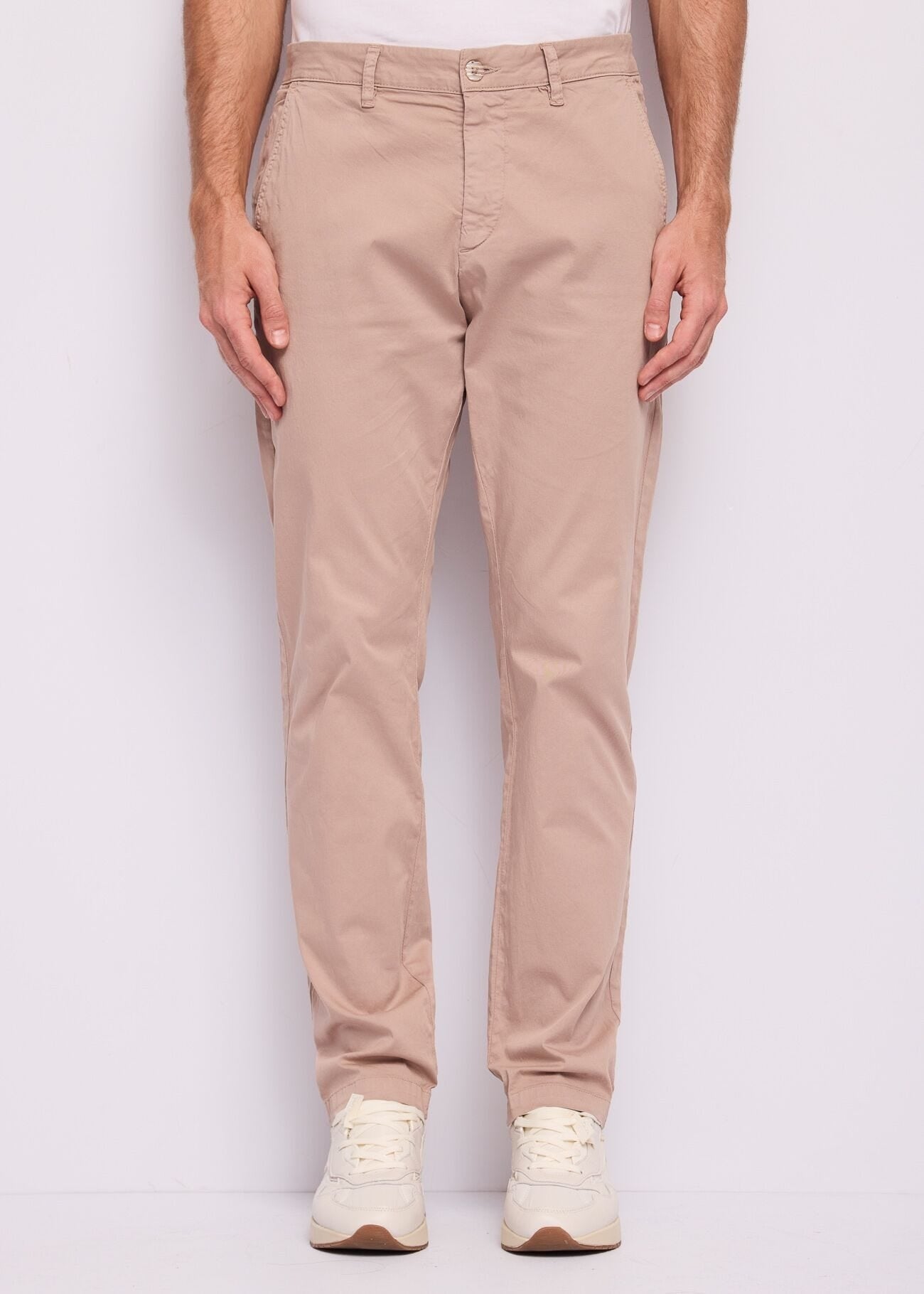 Gaudi Jeans Pantaloni in Cotone Elasticizzato Beige