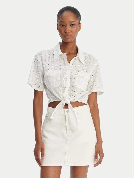 Guess Camicia in Sangallo Bianco