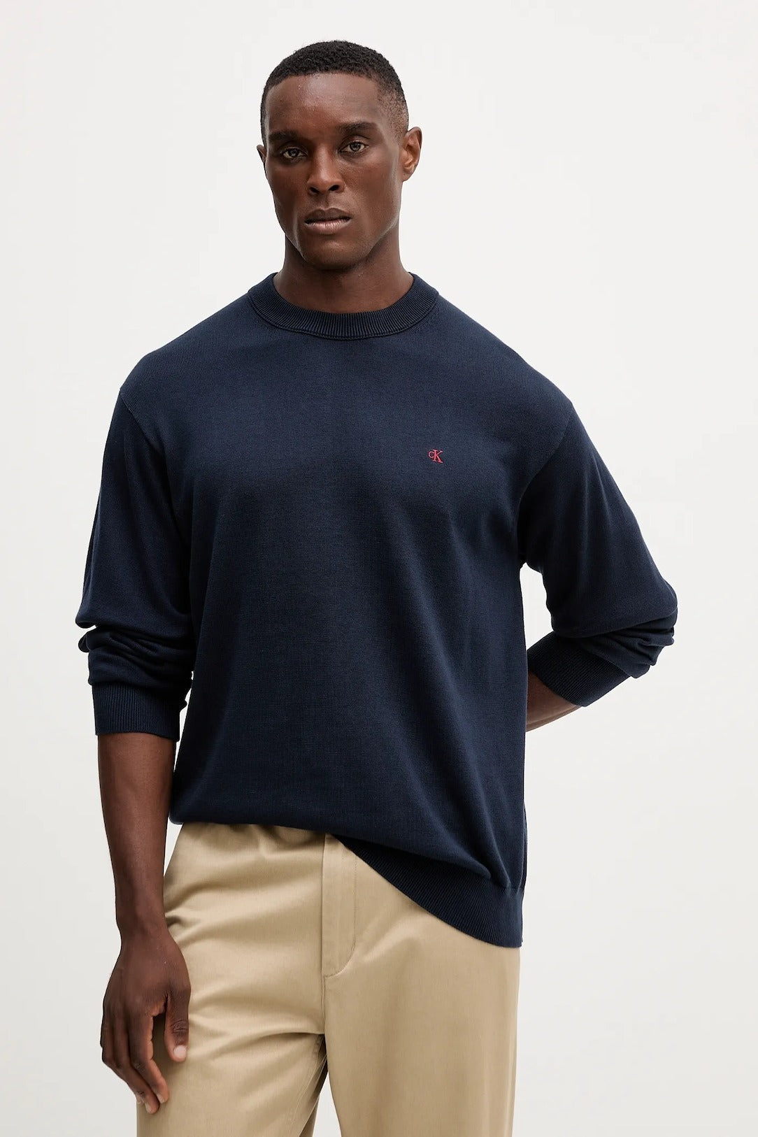 Calvin Klein Maglione Raglan in Misto Lana dal Taglio Relaxed