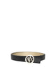 Armani Exchange Cintura Double con Fibbia Logata 
Nero Oro